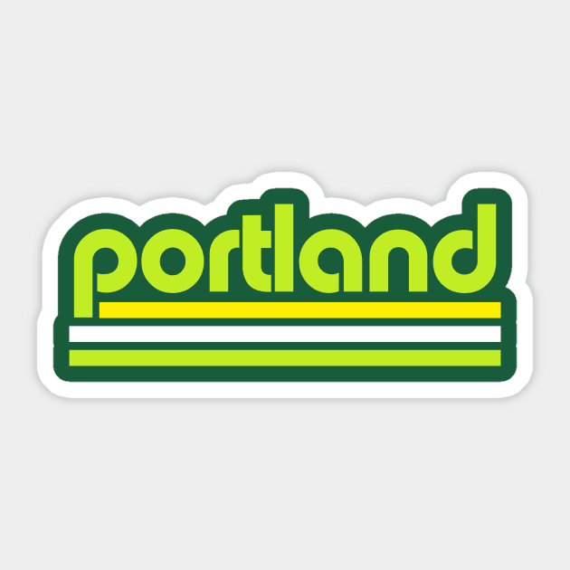 Retro Portland Stripes Sticker by Now Boarding